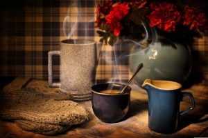 Christmas background, mug, coffee — 10 Reasons to Choose Textured Walls for Your Home