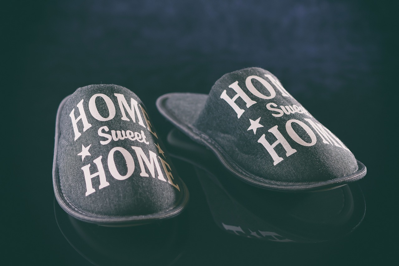 Slippers, home sweet home, slack — Benefits of Buying Your Art Online